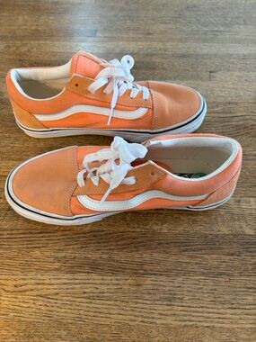 Vans Orange Canvas/ Suede Old Skool Sneakers in Orange Color Junior 5.5